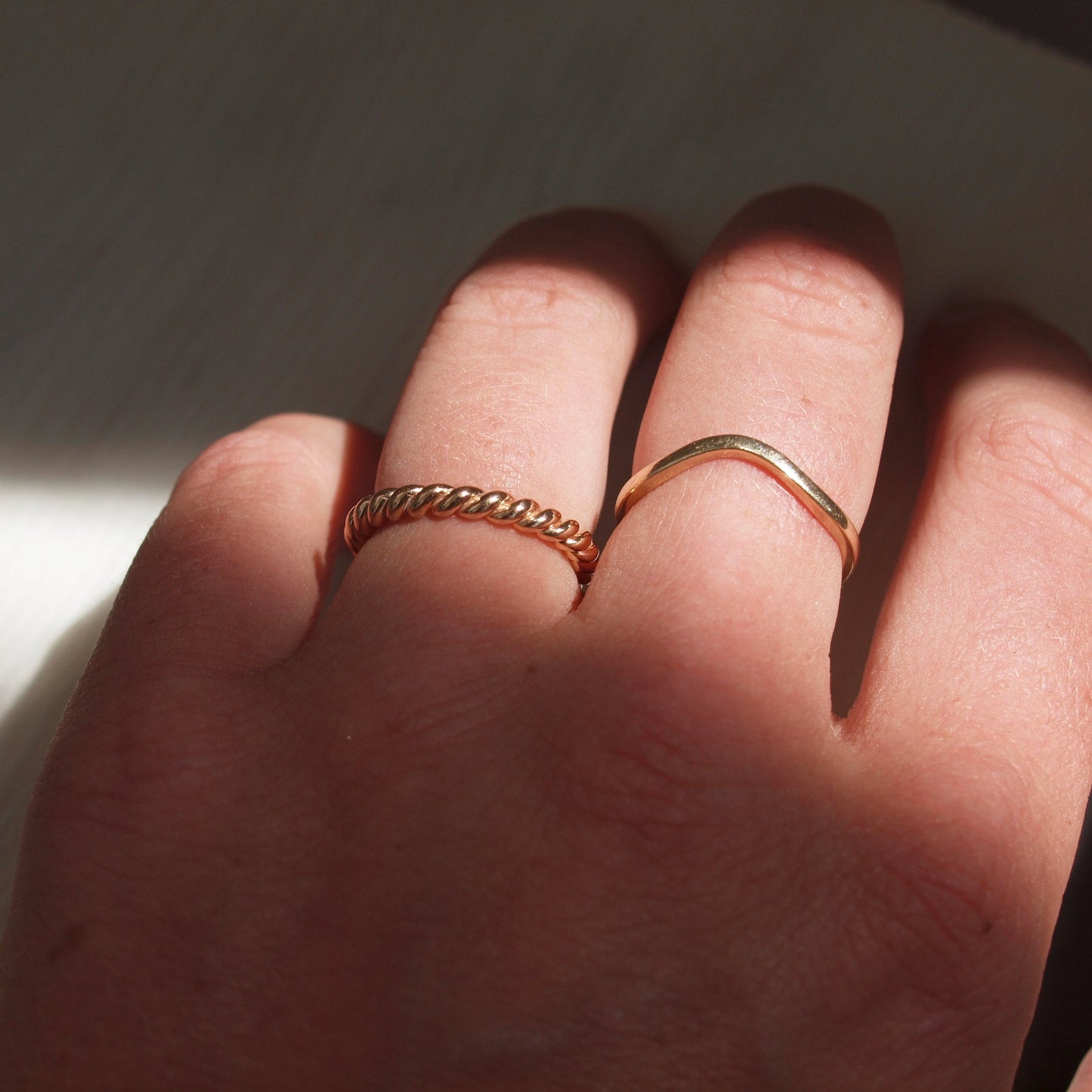 Reclaimed 18k Rose Gold Twisted Ring