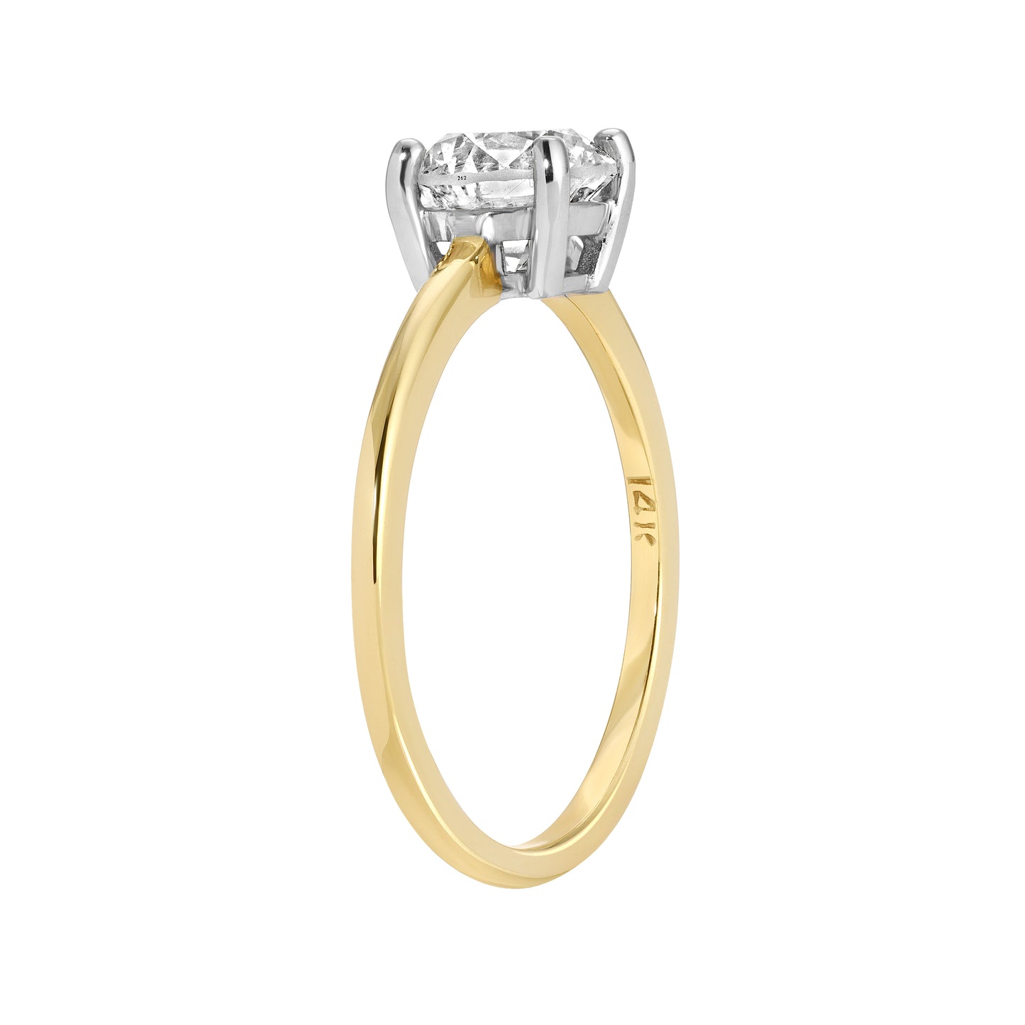 Floating Round Diamond Solitaire Ring