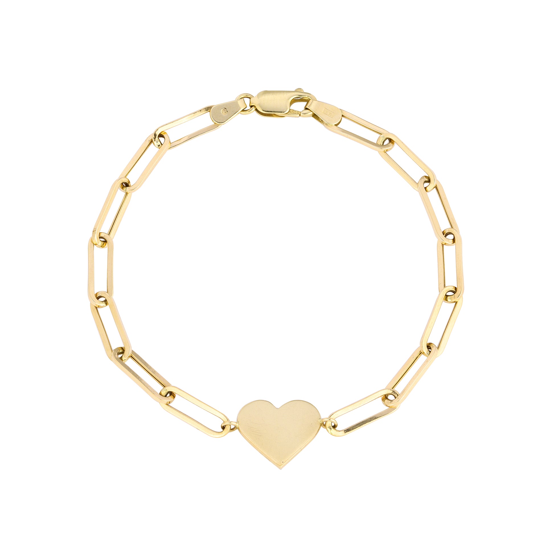 Personalized Heart Charm Bracelet in 14kt Gold - 1 to 7 Birthstones and  Names | Ross-Simons