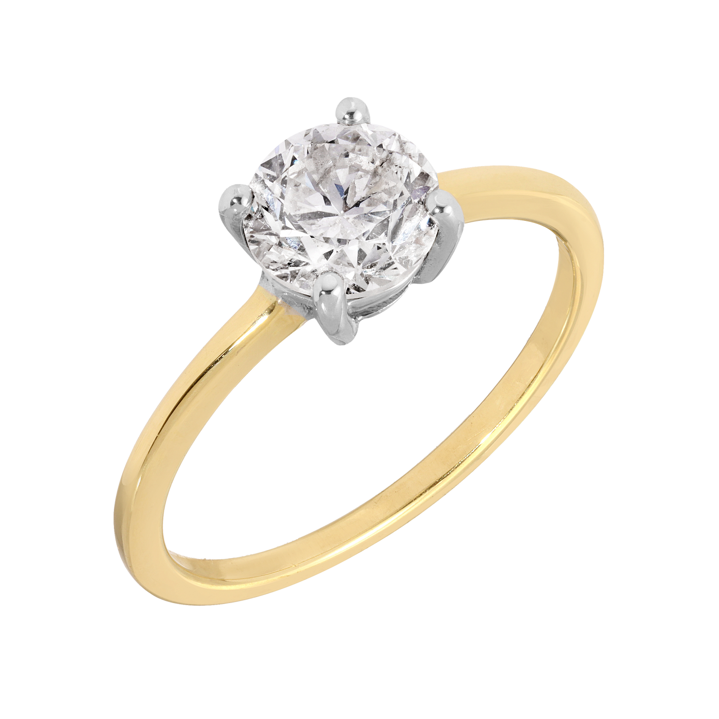 Floating Round Diamond Solitaire Ring